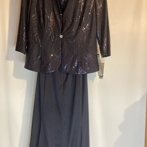 NWT Alex Evening Gown Formal Women 2 Piece Party Bride Dress Size 14